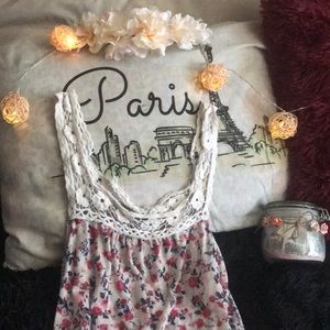Cute floral sleeveless shirt